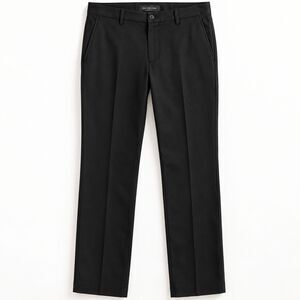 Men's Black Slim Straight Dress Pants 32x31 Stretch Business Casual Trousers